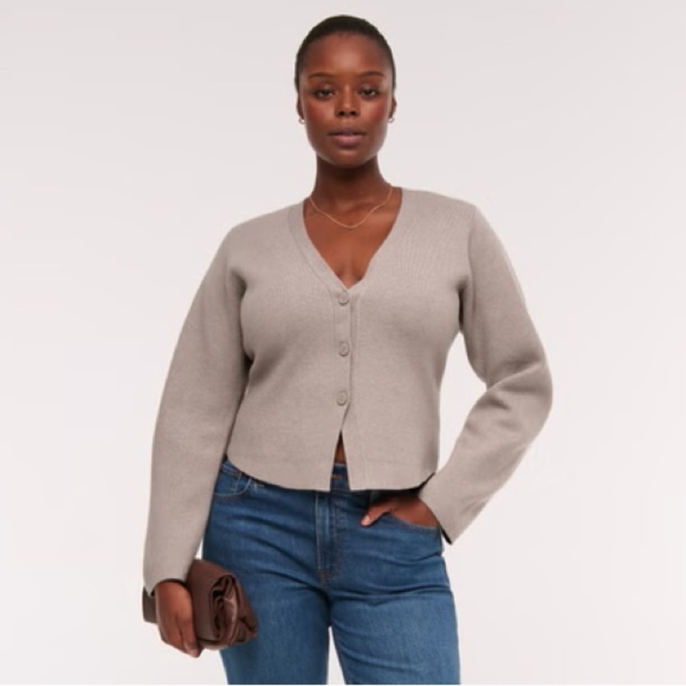 Abercrombie & Fitch Luxeloft Rounded Sleeve Cardigan